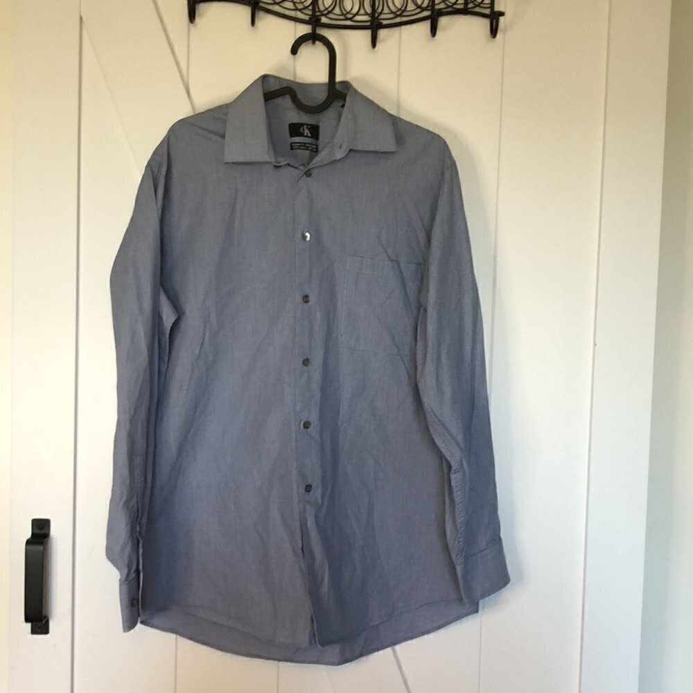 Calvin Klein button down regular fit shirt sz 15.5